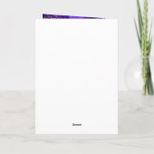 パープルアンドブルーピーコックアゲートハッピーバースデー カード (裏面)