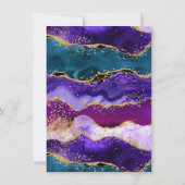 パープルアンドブルーピーコックアゲート誕生日 サンキューカード (裏面)