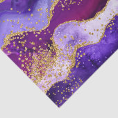 パープルアンドブルーピーコックフェイクグリッターアゲート 薄葉紙 (詳細)