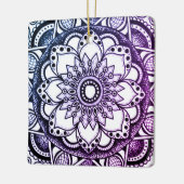 パープルアンドブルーマンダラアートオーナメント セラミックオーナメント (左)