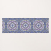 パープルアンドブルーマンダラ万華鏡のように千変万化するパターンメダリオン ヨガマット (裏面(横))