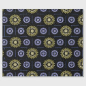 パープルアンドベージュロータスラッピング紙 ラッピングペーパー (フラット)