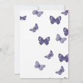 パープルアンドホワイトバタフライ結婚式招待状 招待状 (裏面)
