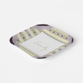 パープルアンドマウーブフローラ ペーパープレート (傾斜あり)