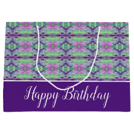 パープルアンドマウーブフローラ ラージペーパーバッグ