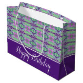 パープルアンドマウーブフローラ ラージペーパーバッグ (裏面アングル)