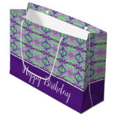 パープルアンドマウーブフローラ ラージペーパーバッグ (正面アングル)