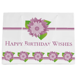 パープルアンドマウーブフローラ ラージペーパーバッグ