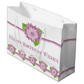 パープルアンドマウーブフローラ ラージペーパーバッグ (正面アングル)