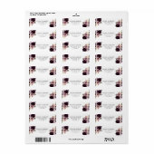 パープルアンドメイブピンクフローラ差出人住所 ラベル (フルシート)