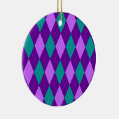 パープルアーガイルオーナメント セラミックオーナメント (右)