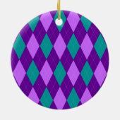 パープルアーガイルオーナメント セラミックオーナメント (裏面)
