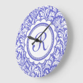 パープルアーツ&クラフツウィリアムモリスフローラ ラージ壁時計 (傾斜)