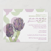 パープルアーティチョークリハーサルディナー招待状 招待状 (正面/裏面)