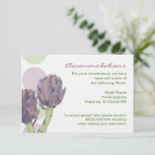 パープルアーティチョーク結婚スのエンクロージャカード 招待状 (スタンド正面)