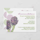 パープルアーティチョーク結婚スのエンクロージャカード 招待状 (正面/裏面)