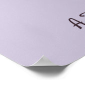 パープルアート、スローガン、ラクダが砂漠を歩く ポスター (角)