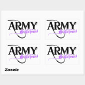 パープルアーミーガールフレンド 長方形シール (シート)