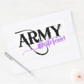 パープルアーミーガールフレンド 長方形シール (封筒)