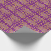 パープルアールデコインスパイアグラフィックデザイン ラッピングペーパー (角)