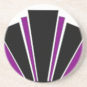パープルアールデコデザイン コースター (正面)