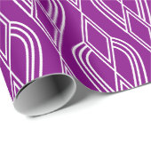 パープルアールデコ花壇 ラッピングペーパー (ロールコーナー)