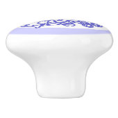 パープルアールヌーボーフローラモノグラム"B" セラミックノブ (側面)