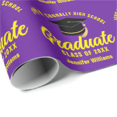 パープルイエローカスタム卒業2025年 ラッピングペーパー (ロールコーナー)