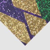 パープルイエローグリーンマルディグラグリッターパターン 薄葉紙 (詳細)