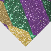パープルイエローグリーンマルディグラグリッターパターン 薄葉紙 (詳細)