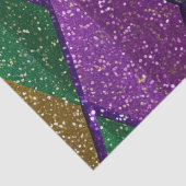 パープルイエローグリーンマルディグラグリッターパターン 薄葉紙 (詳細)