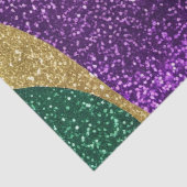 パープルイエローグリーンマルディグラグリッターパターン 薄葉紙 (詳細)