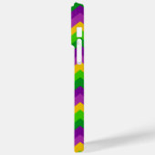 パープルイエローグリーンマルディグラスジグザグザグストライプ Case-Mate iPhoneケース (裏面 / 左)