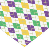 パープルイエローグリーンマルディグラ(紋章の)フラ・ダ・リ ショートテーブルランナー (コーナー)