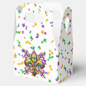 パープルイエローグリーンマルディグラ（紋章の）フラ・ダ・リ フェイバーボックス (オープン)