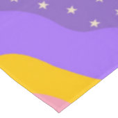 パープルイエローシナストライプル星空抽象芸術 テーブルクロス (アングル)