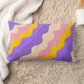 パープルイエローシナストライプル星空抽象芸術 ランバークッション (ブランケット)