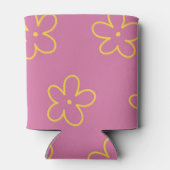 パープルイエロースタイリッシュフローラ&ドエレガントリンク 缶クーラー (裏面)