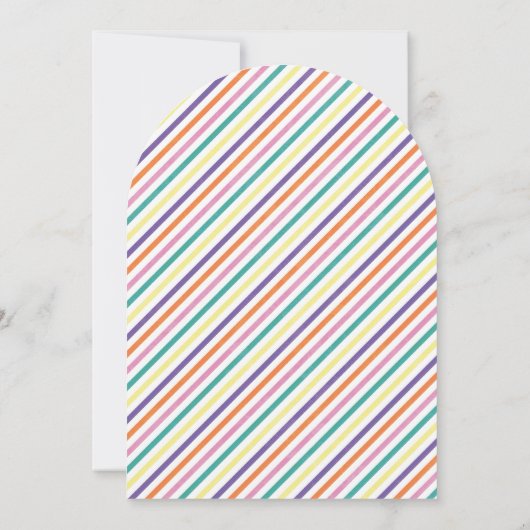 パープルイエローラゲッジフェアウェルパーティの招待状 招待状 (裏面)