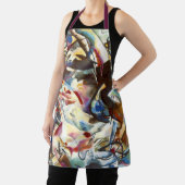 パープルイエローレッドブルーカンディンスキー絵画抽象芸術 エプロン (インサイチュ)