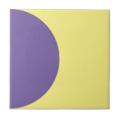 パープルイエローレトロハーフサークルミッドセンチュリーモダン タイル (正面)