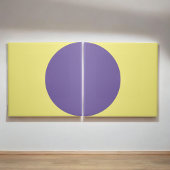 パープルイエローレトロハーフサークルミッドセンチュリーモダン タイル