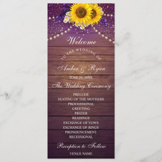 パープルイエ素朴ローヒマワリフローラカントリーバーン プログラム (正面)