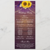 パープルイエ素朴ローヒマワリフローラカントリーバーン プログラム (裏面)