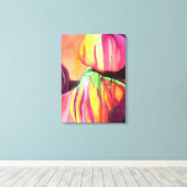 パープルイチジクの水彩オリジナルアート絵画ドリップ キャンバスプリント (インサイチュ (ウッドフロア))