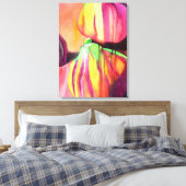 パープルイチジクの水彩オリジナルアート絵画ドリップ キャンバスプリント (インサイチュ (寝室))