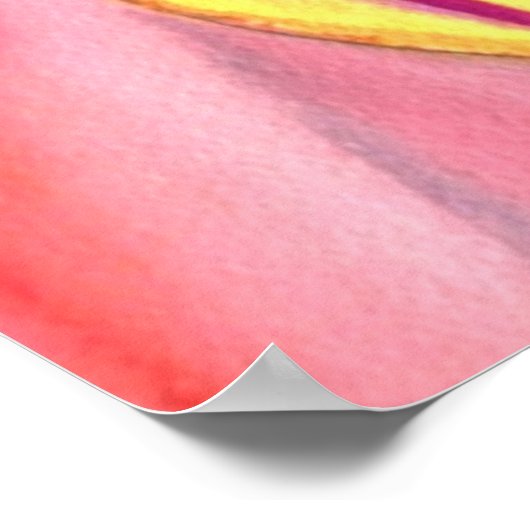 パープルイチジクの水彩オリジナルアート絵画ドリップ ポスター (角)