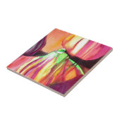 パープルイチジクオリジナルアートの水色ドリップ絵画ズ タイル (側面)