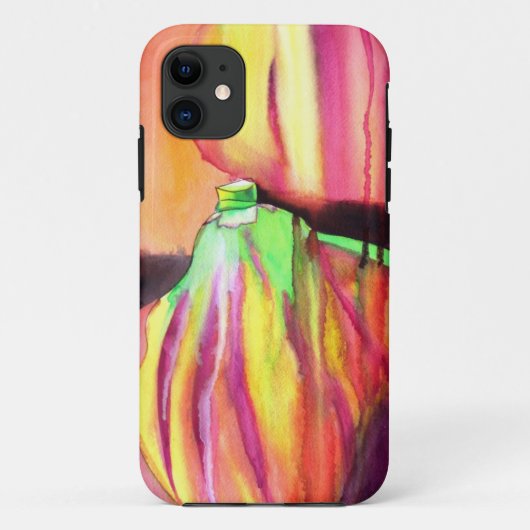 パープルイチジクオリジナルアートの水色ドリップ絵画ズ Case-Mate iPhoneケース (裏面)