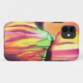 パープルイチジクオリジナルアートの水色ドリップ絵画ズ Case-Mate iPhoneケース (裏面(横))